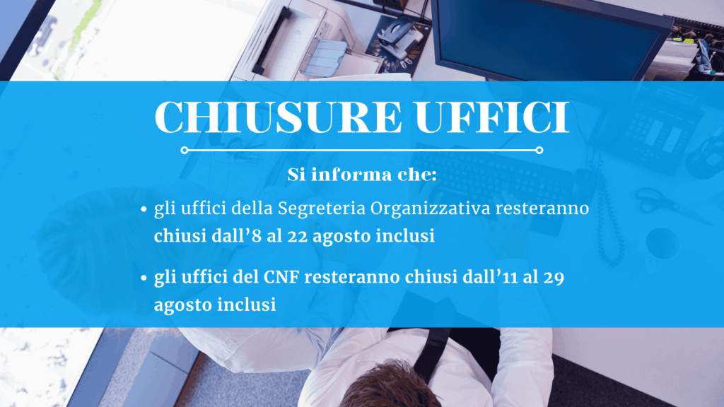CHIUSURE UFFICI